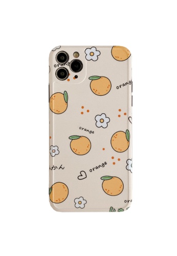 Kings Collection white Fresh Oranges Pattern iPhone 12 Case (KCMCL2308) 54AFAAC49FA576GS_1