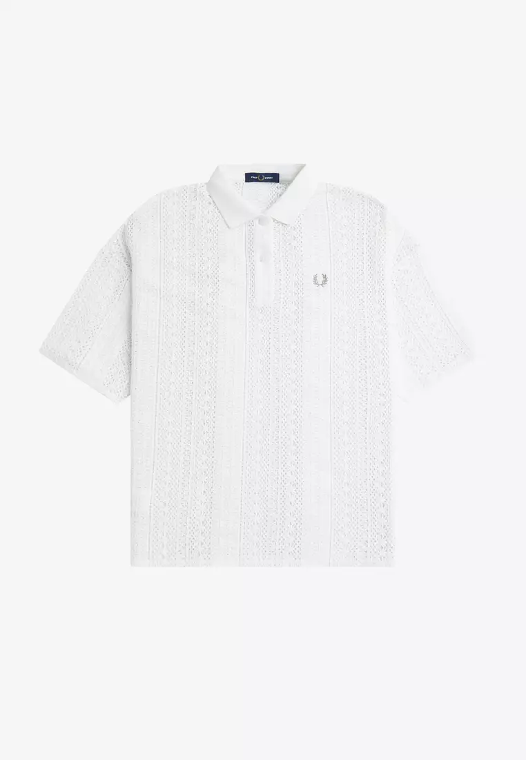 Buy Fred Perry Fred Perry G7134 Lace Polo Shirt (White) 2025