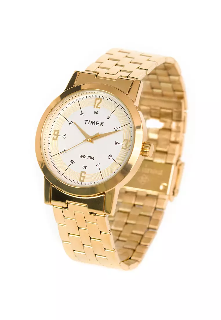 Timex T1 Series Gold Stainless Steel Mens Watch TW00T102E CLASSICS