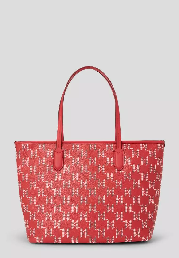 K/IKONIK 2.0 MONOGRAM LARGE TOTE HAUTED RED