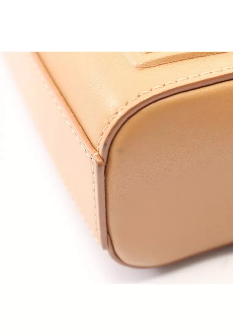 Pre-Loved LOEWE crossbody camera bag mini 2WAY Handbag leather beige