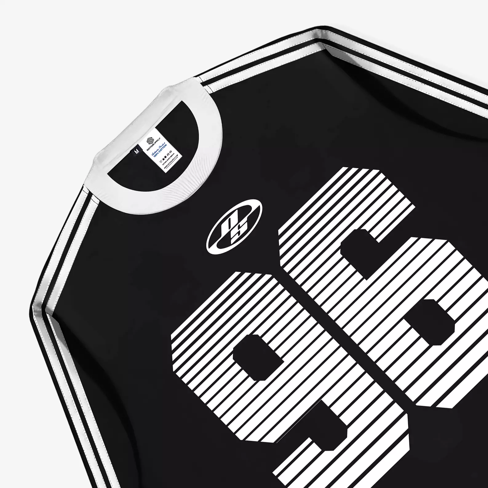 OOTDSUPPLY Longsleeve Boxy Double Stripe Curious 96 Black & Dark Army l Oversize T-Shirt Lengan Panjang l Kaos Kerah I Kaos Stripe | LSBX002