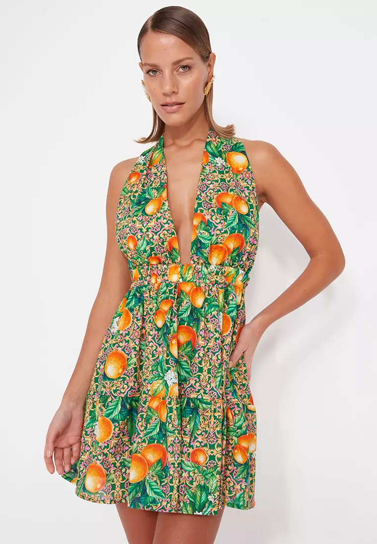 Buy Trendyol Patterned Cotton Dress 2025 Online ZALORA Philippines