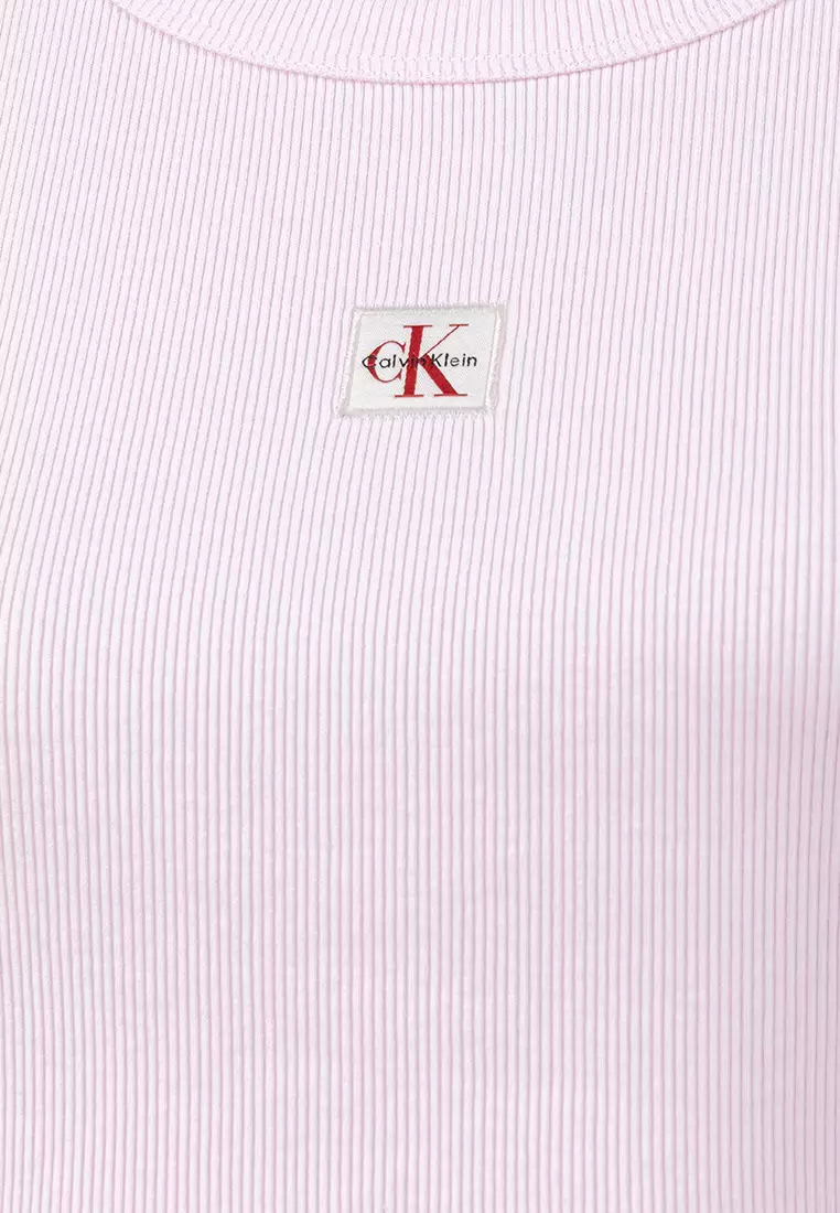 羅紋短版T恤 - Calvin Klein Jeans