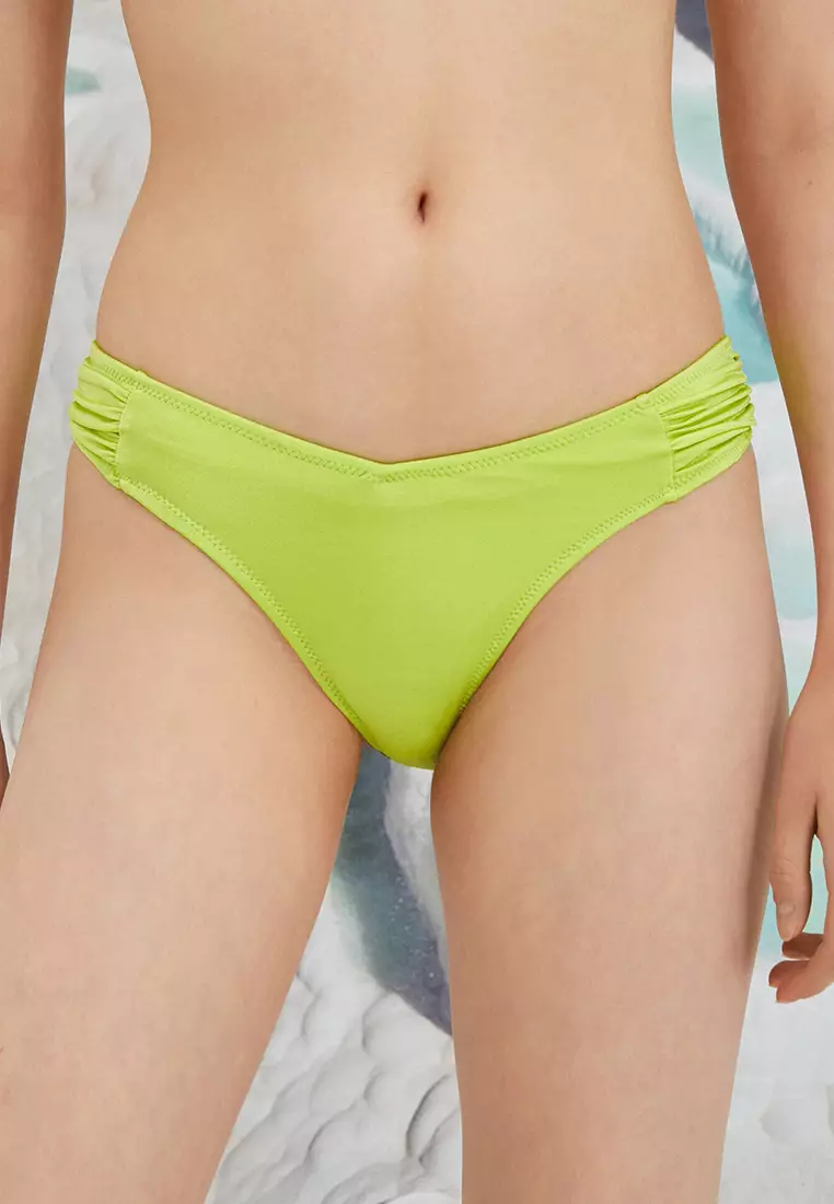 Neon Lime Green Boy Short Bikini Bottoms