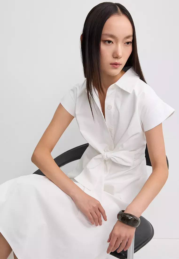Tie-Front Shirt Dress