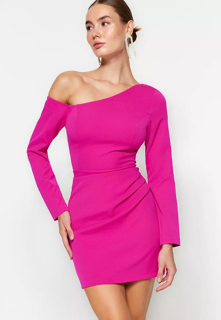 Buy Trendyol Fitted Long Sleeves Mini Dress 2026 Online | ZALORA