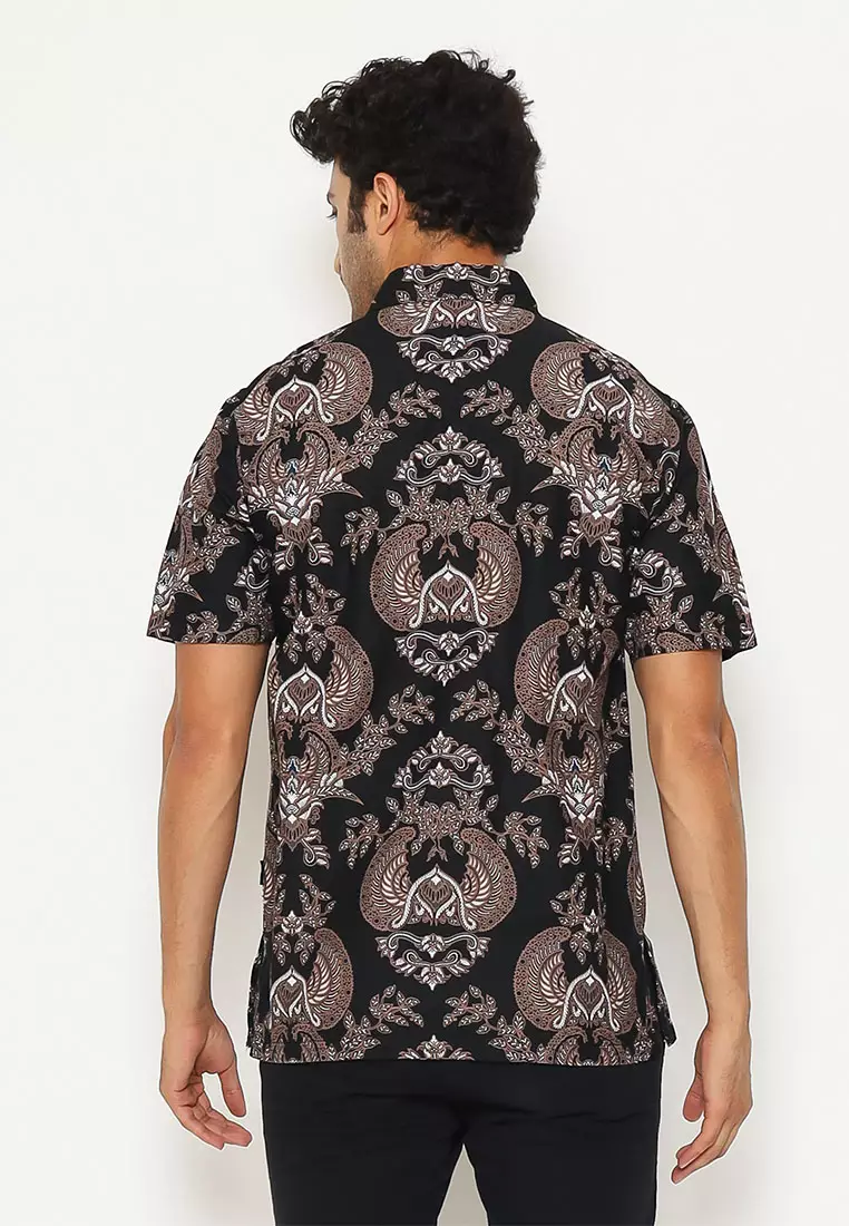 Hadinata Batik Pria Kemeja Pendek Hakim Hanum