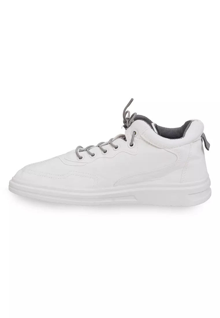 Anando Sepatu Sneakers Pria Desain Elegan Casual Shoes Ringan Material Leather ORIGINAL - White