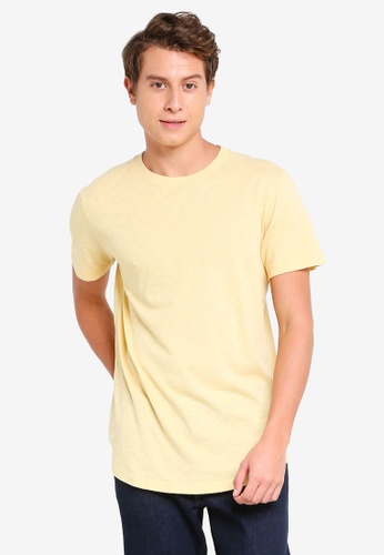 Abercrombie & Fitch yellow Curved Hem T-Shirt 46258AA17B1A5EGS_1