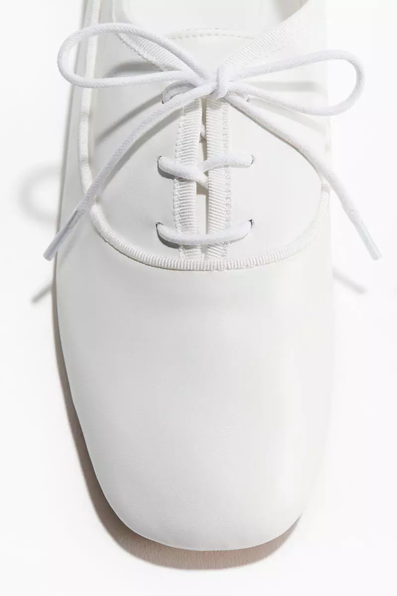 Lace-up ballet flats