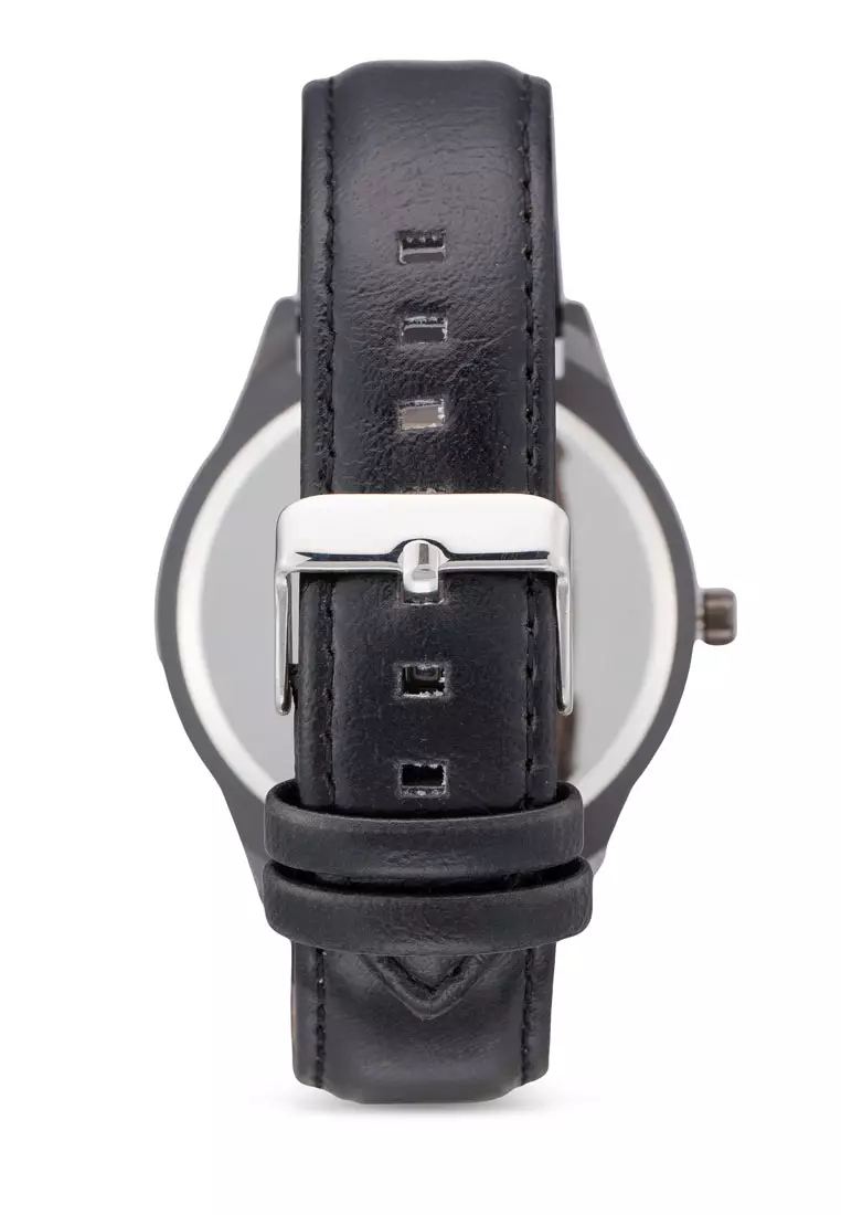 Buy NUVEAU Big Round Face Black Strap Watch 2023 Online ZALORA