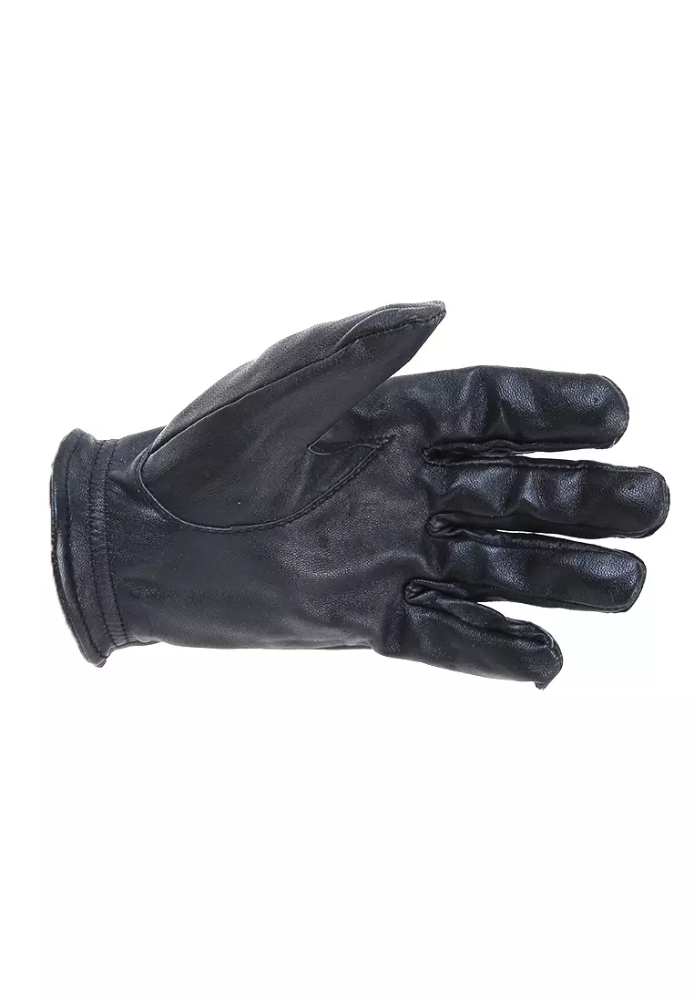 Irroin Motorcycle Gloves Pria Anti Slip Material Leather ORIGINAL - Black
