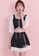 A-IN GIRLS black and white (2PCS) Sweet Colorblock Split Swimsuit 832B3US0481F92GS_5