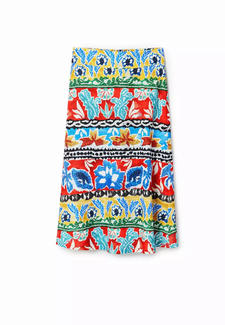 Stella Jean ethnic midi skirt 