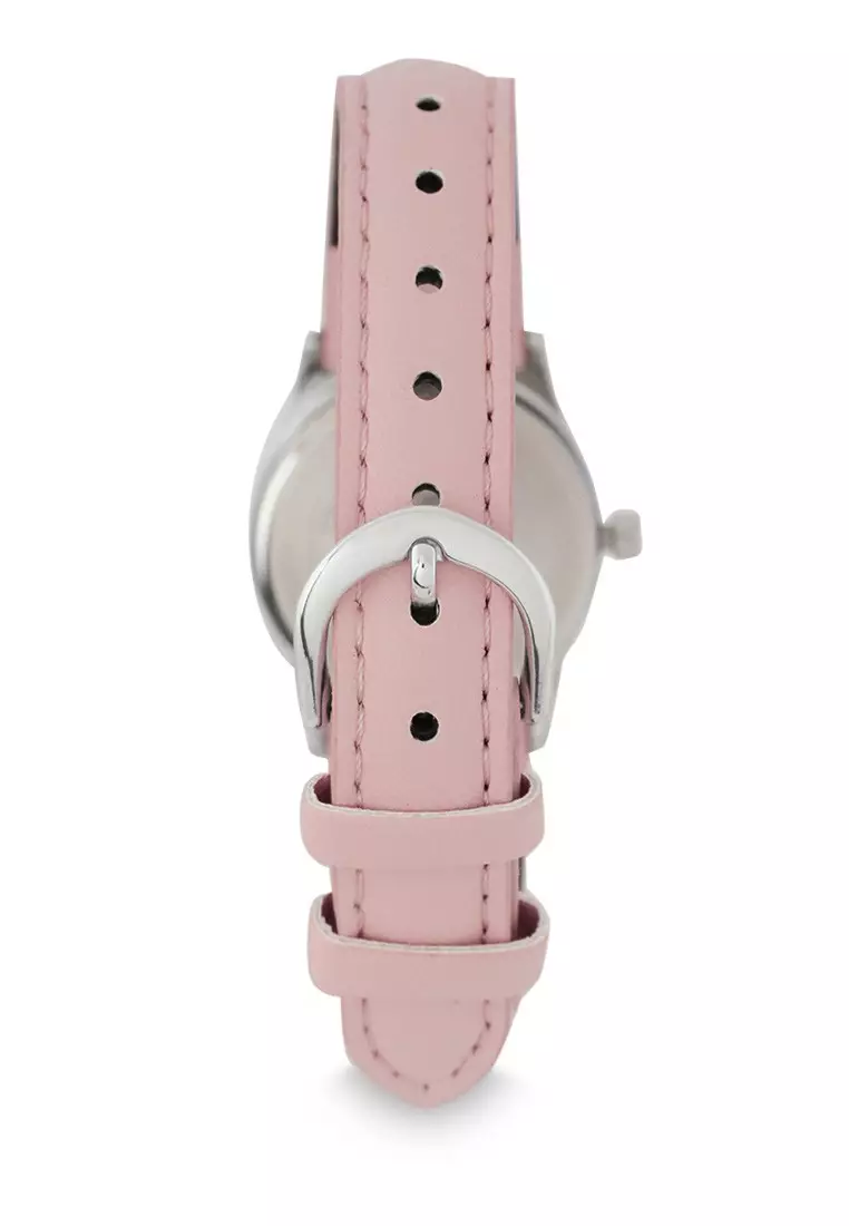 Casio Jam Tangan Wanita - Pink Silver - Leather Strap - LTP-V006L-4BUDF