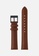 PLAIN SUPPLIES brown 18mm Stitched Leather Strap - Brown (Black Buckle) F22FBACC753425GS_1