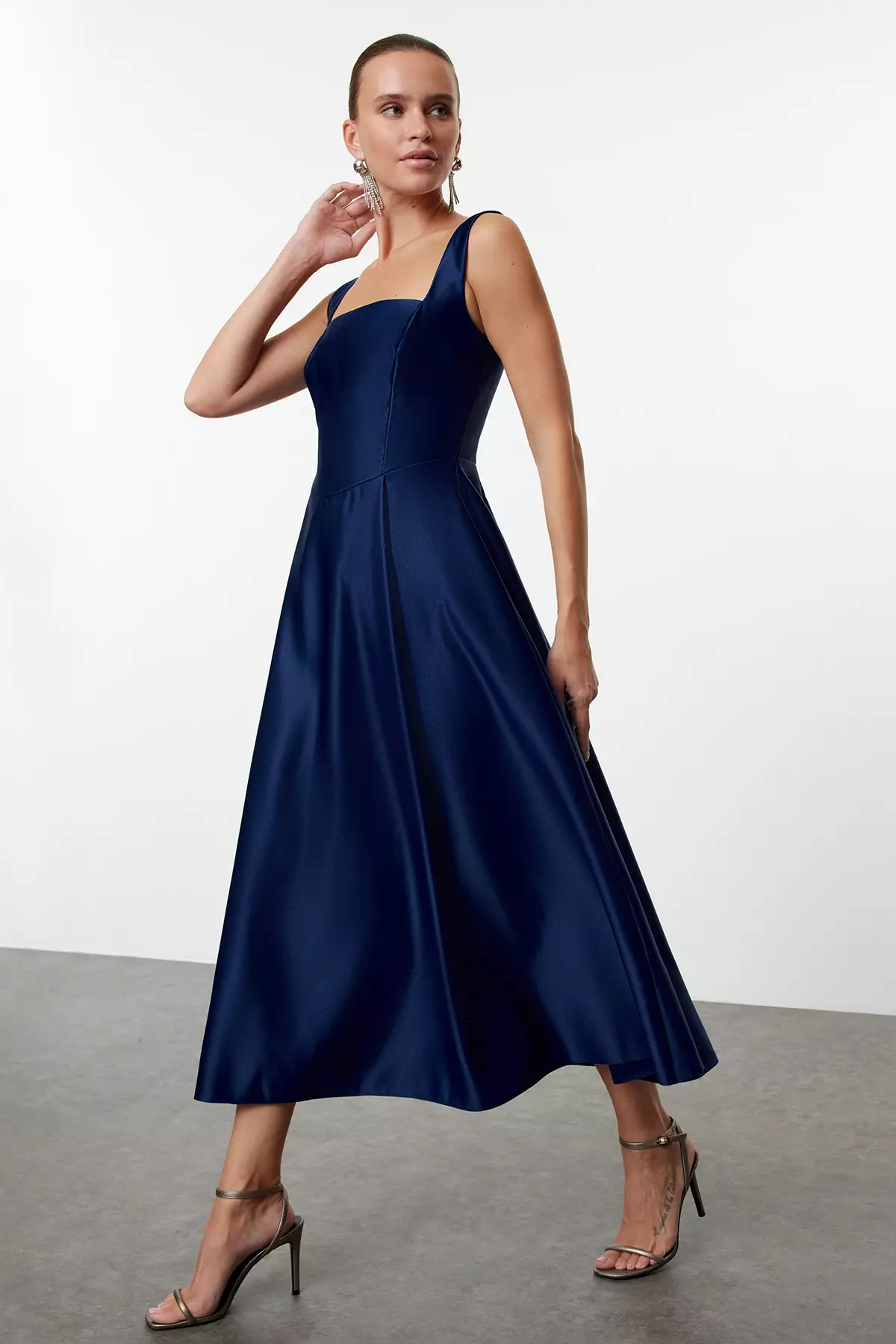 Zalora navy blue dress top
