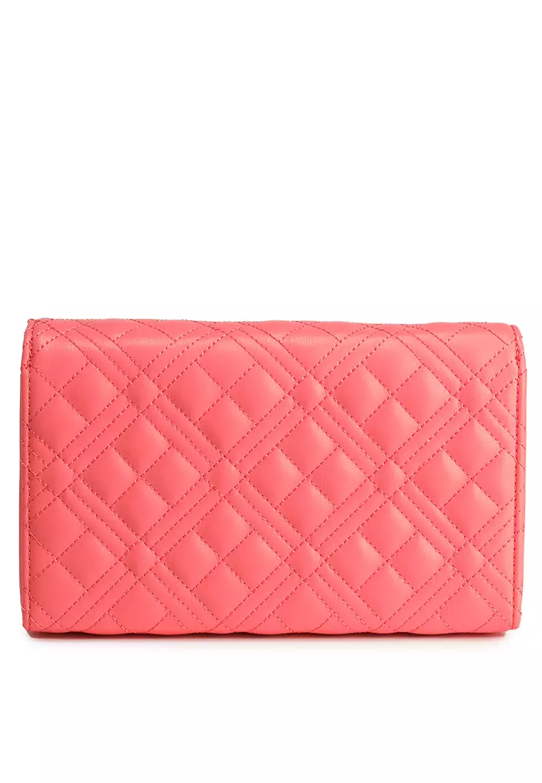 Logo Quilted Chain Sling Bag (nt)