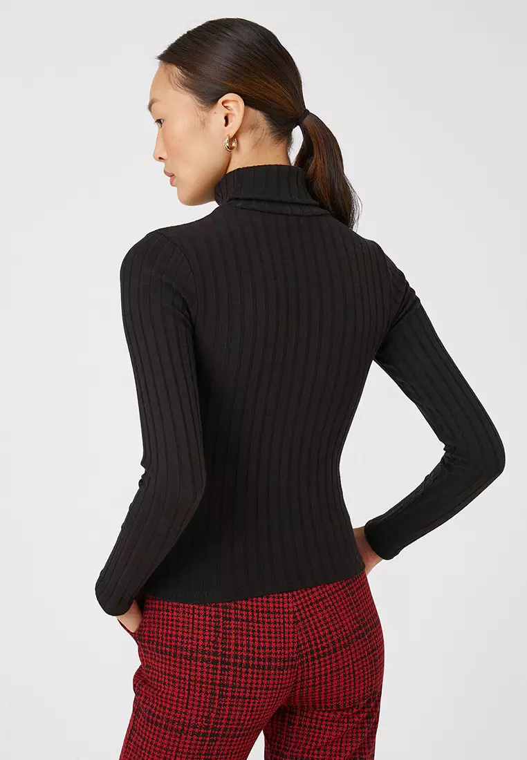 Ribbed Turtleneck Sweater