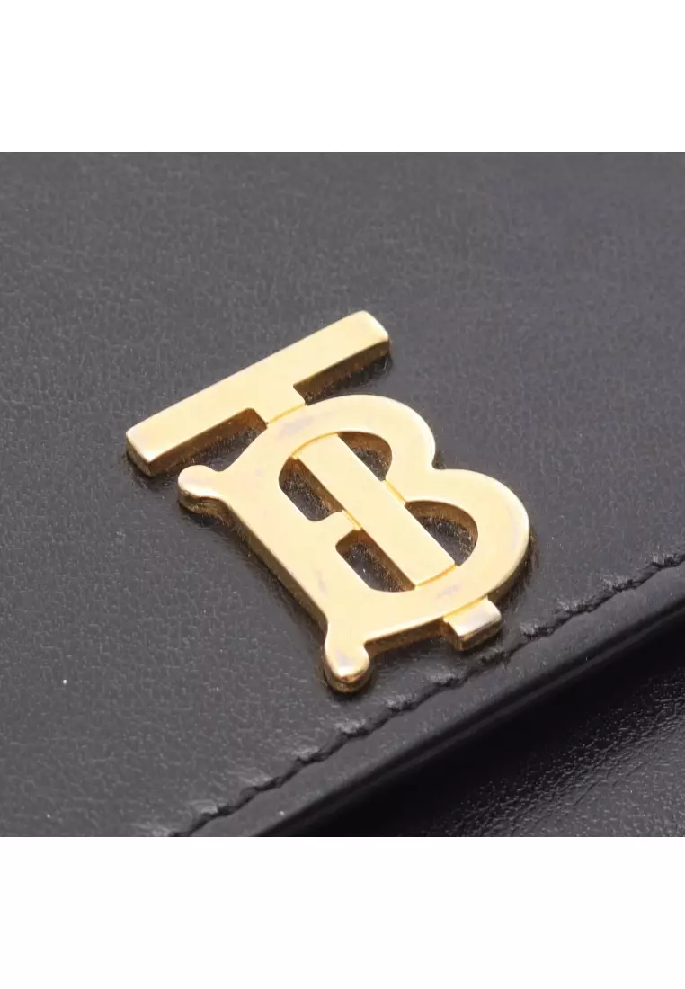 Buy BURBERRY Pre-Loved Burberry TB Bi-fold Long Wallet leather