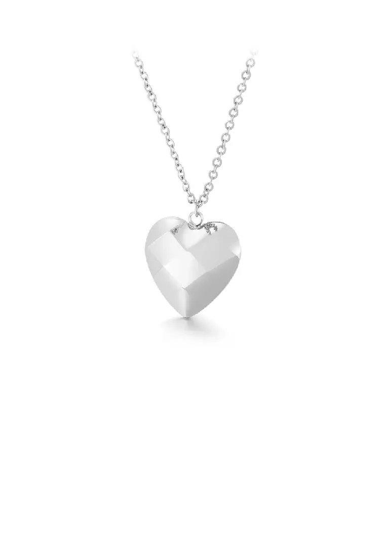 Simple Fashion 316L Stainless Steel Heart Pendant with Necklace