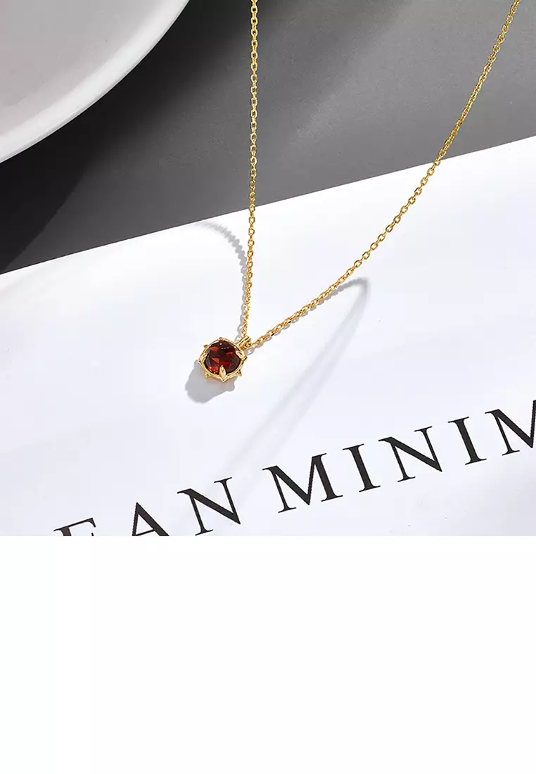 Garnet shop necklace pendant