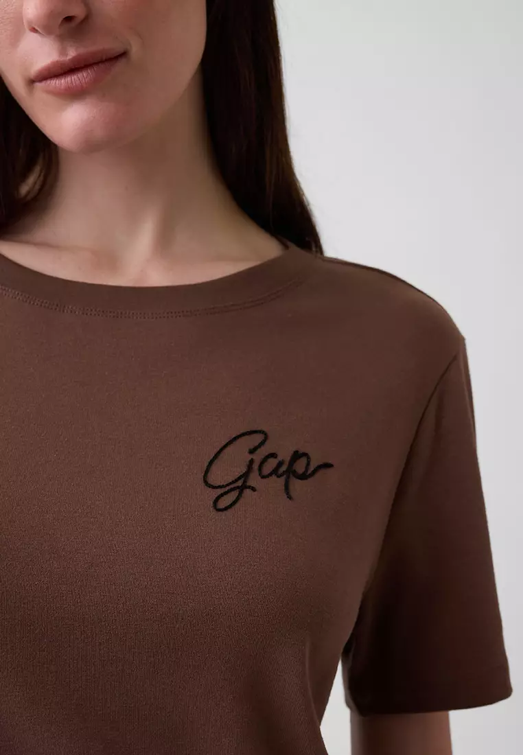 Relaxed Fit Logo Cut Out T-Shirt Midi Dress