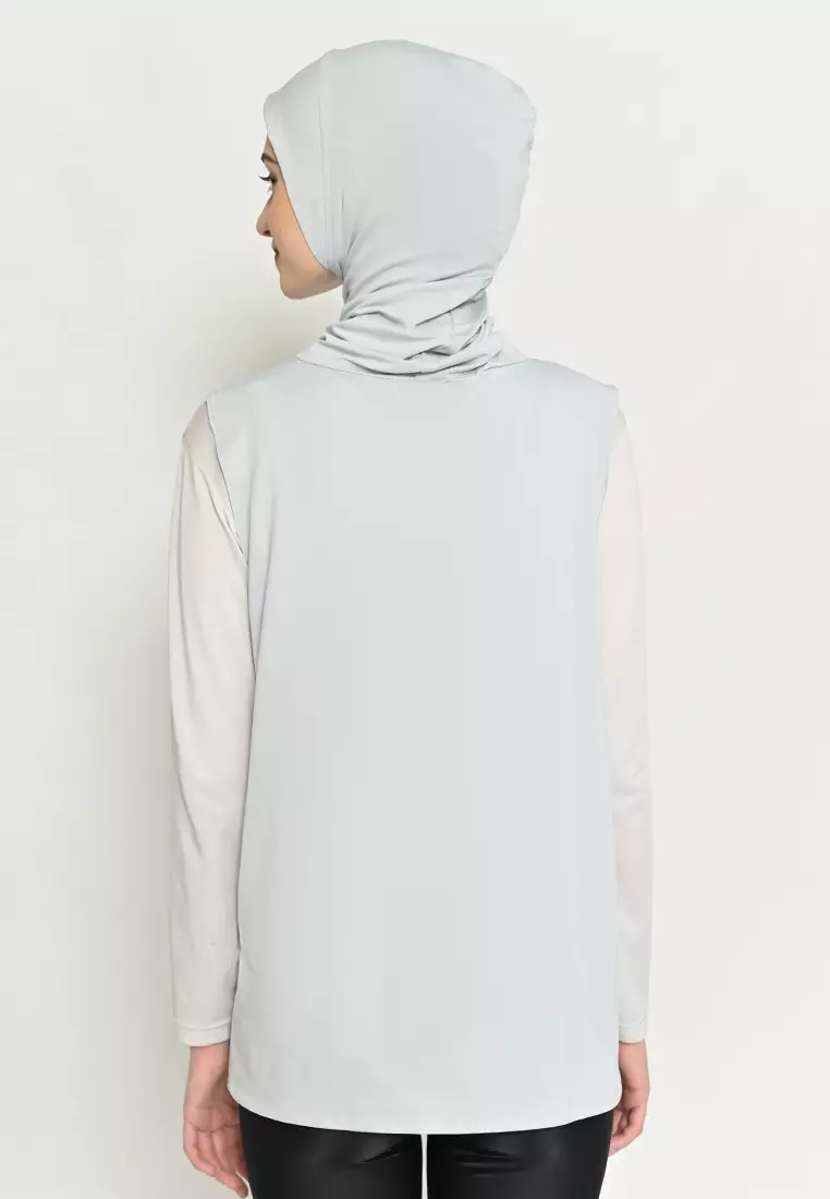 Farina Hijab Outer Silver - Hijab Olahraga