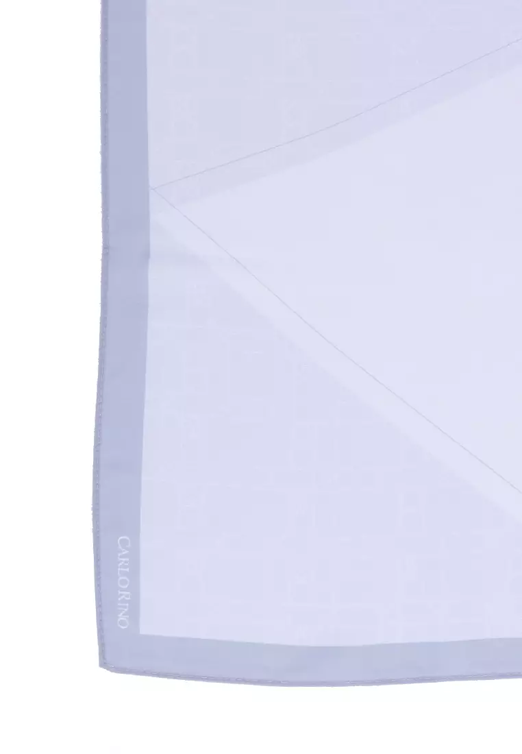 Pinkish Purple Geometric Square Chiffon Scarf