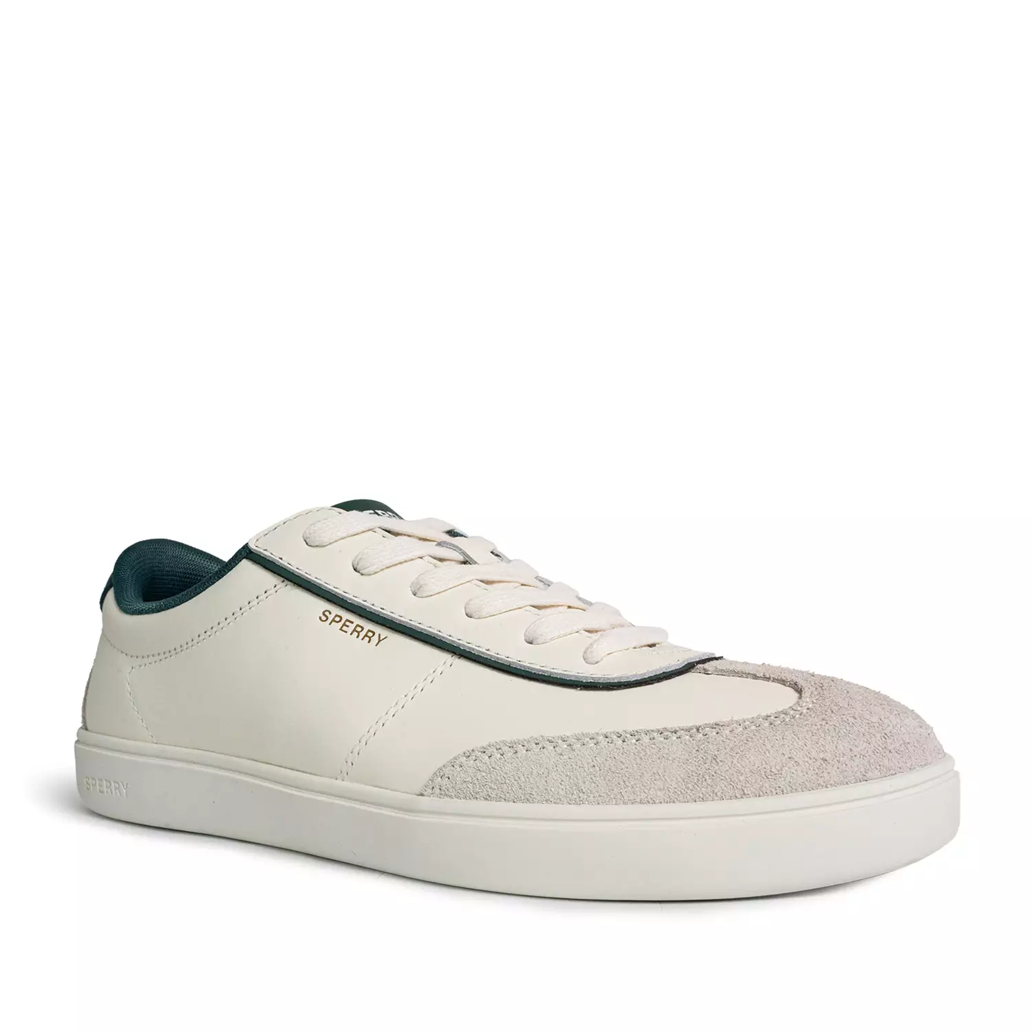 Men's Pier 90 Leather Sneakers - Off-White/Green (25S00421)