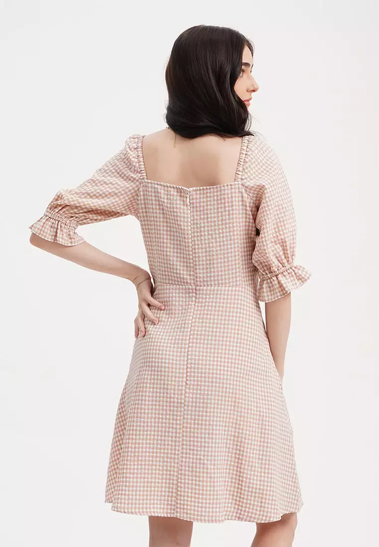 Gingham cheap short dress