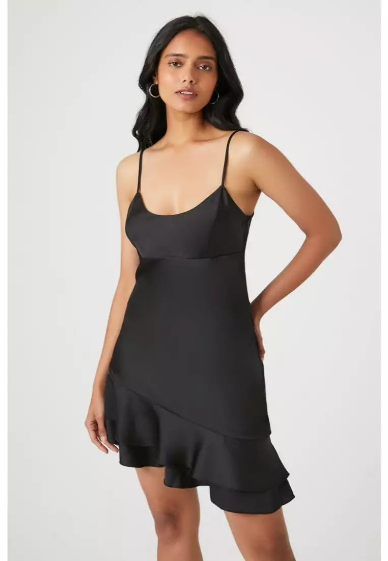 Forever 21 clearance black satin dress