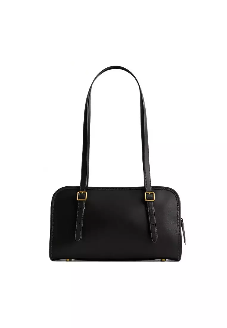 Swing zip 25 Women's Shoulder Bag in Black CM565