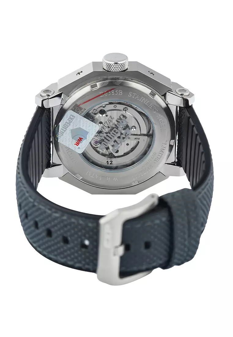 Expedition Limited Edition Jam Tangan Automatic Pria Black Dial Silicone + Nylon Strap - 6385 BANSSBA