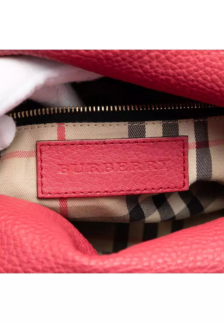Pre-Loved Burberry Grained Calfskin Leah Crossbody