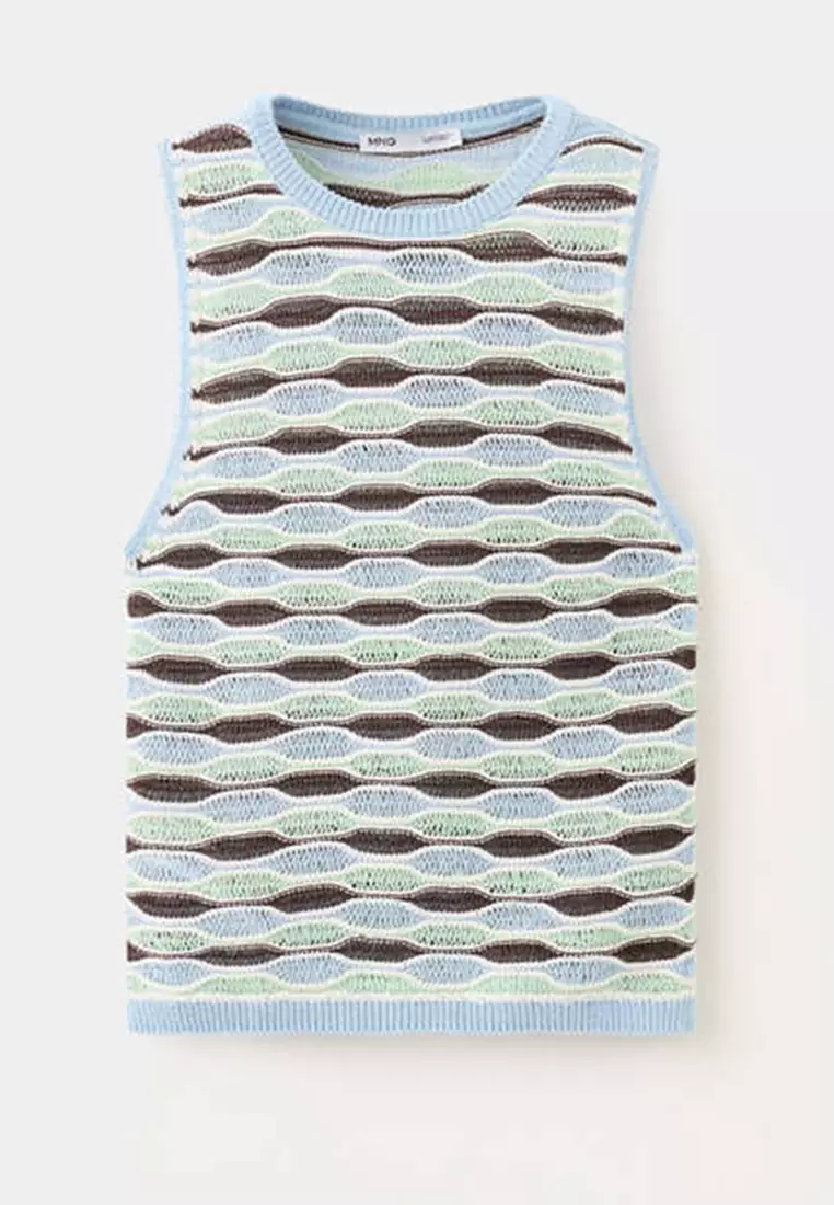 Wavy Knit Top