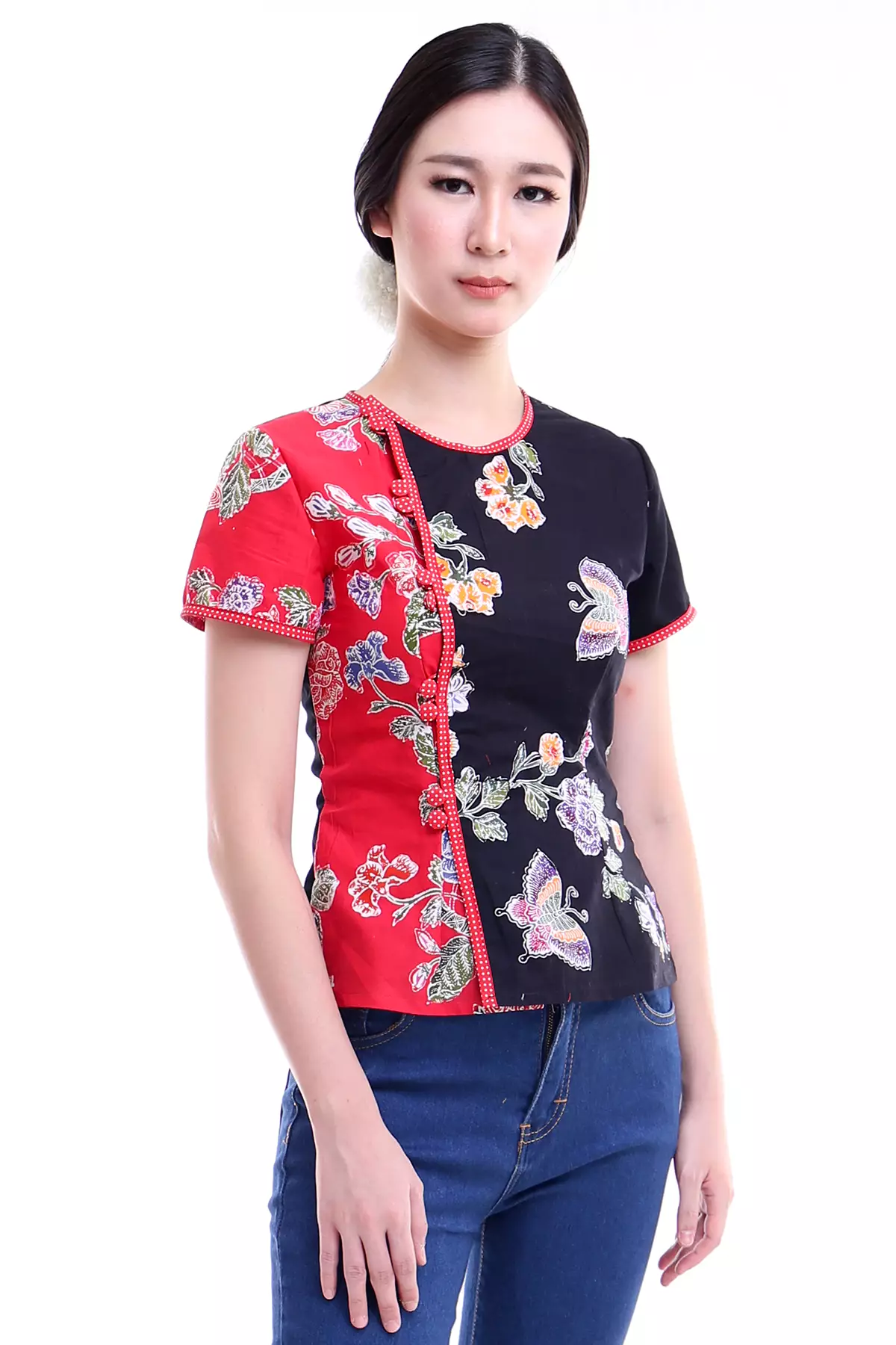 Shanti Asoka Two Tone Blouse Batik