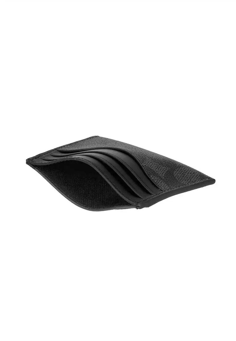 Slim Id Card Case In Signature Canvas Charcoal/Black CW366