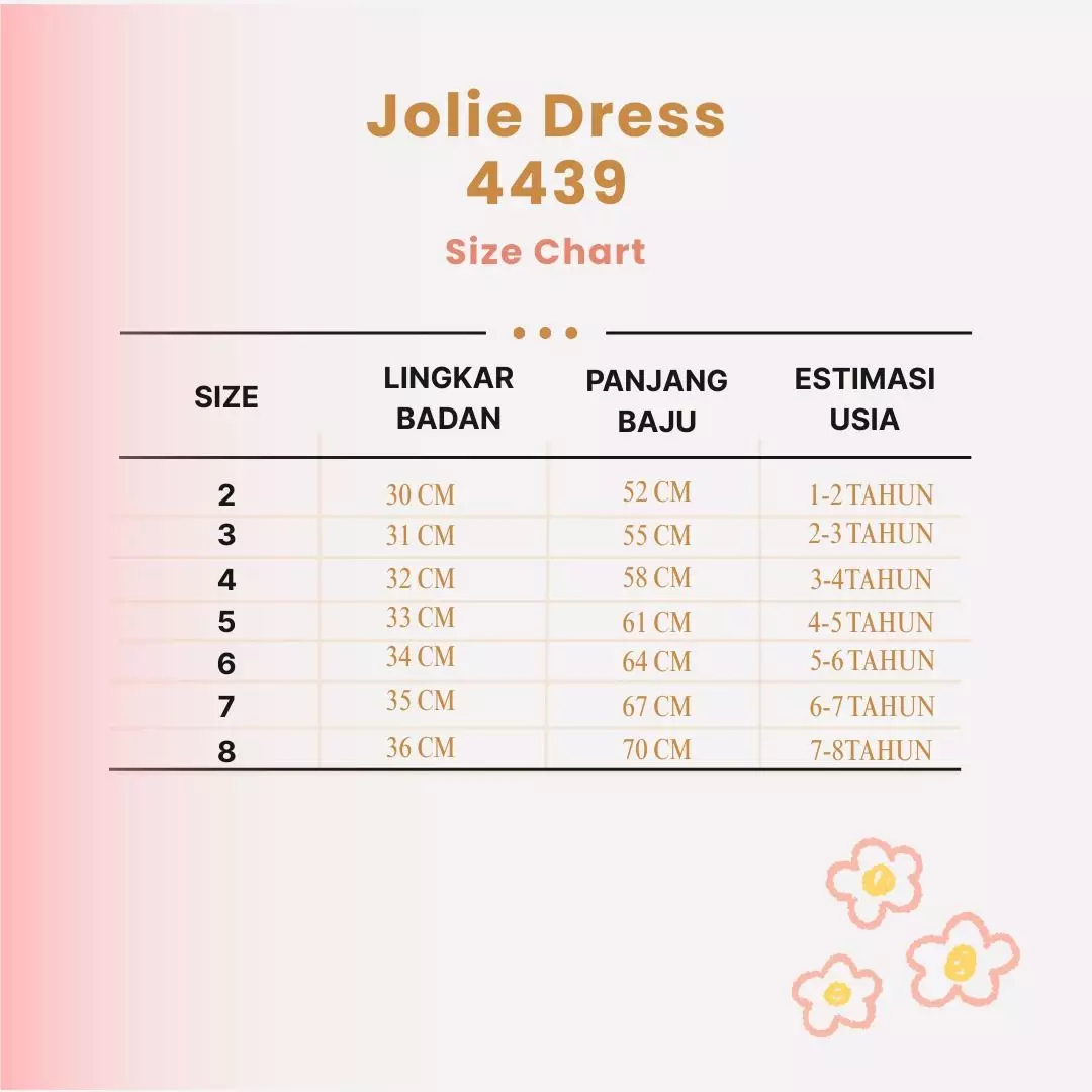 Two Mix - Jolie Dress Baju Anak Perempuan Jeans Bunga Lucu Usia 1-8 Tahun 4439