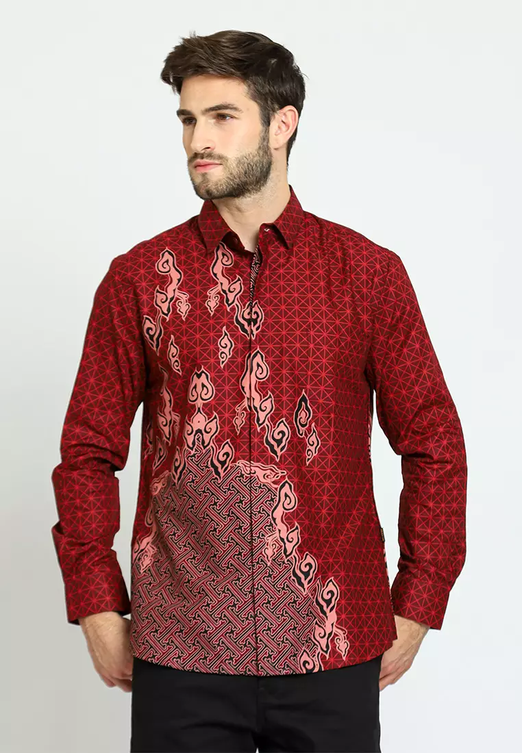 My Aksa Batik Pria Kemeja Panjang Furing Axton Alma