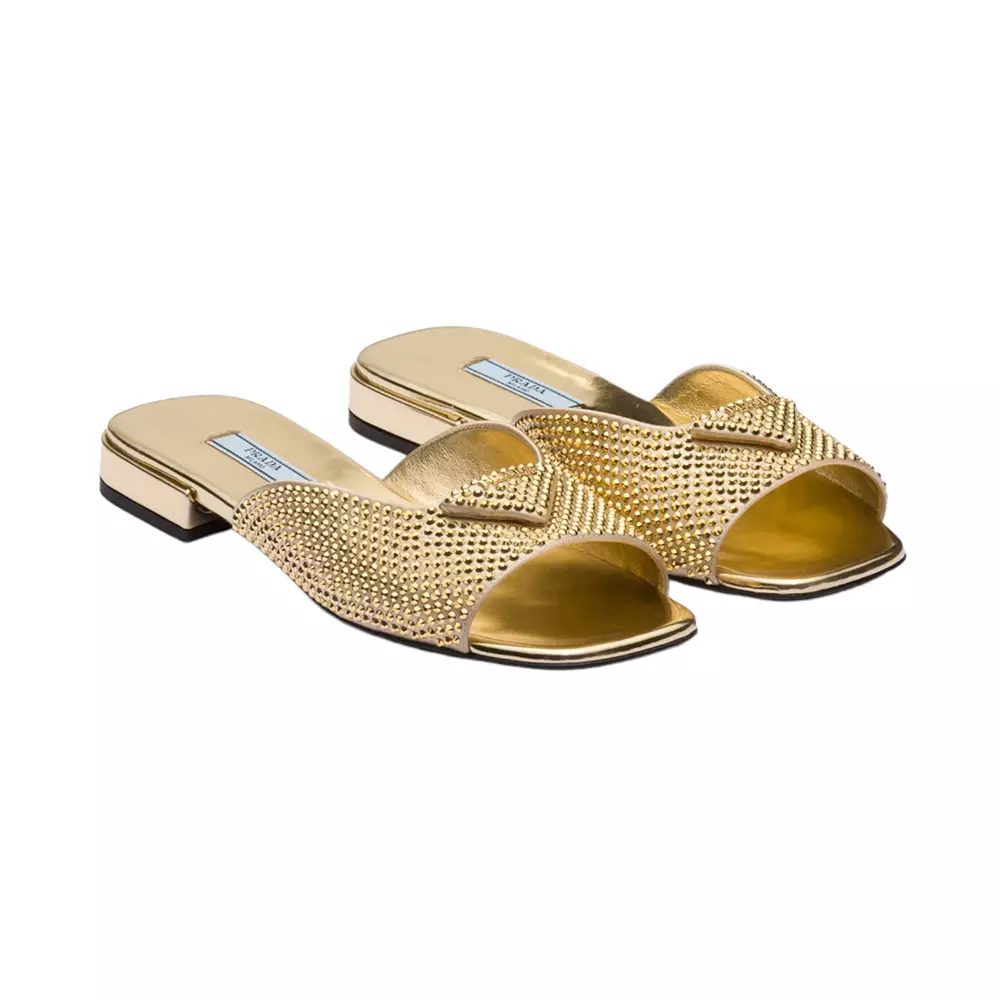 gold sandals flat