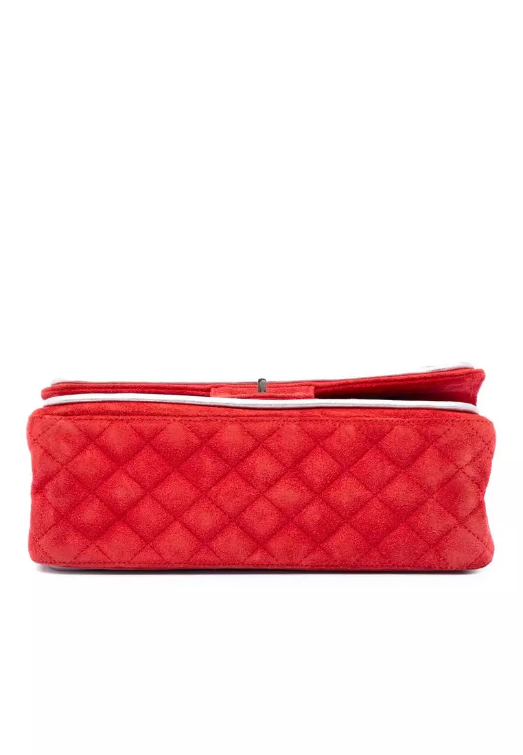 Pre-Loved Chanel Quilted Suede Reissue 2.55 Double Flap 225