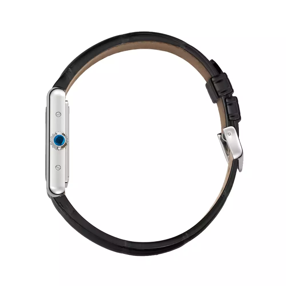 Tank Must De Cartier 22 - WSTA0071 Black Lacquered Dial Black Alligator Strap