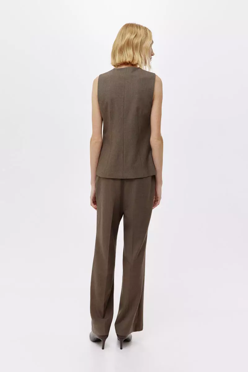 Straight crease-leg trousers