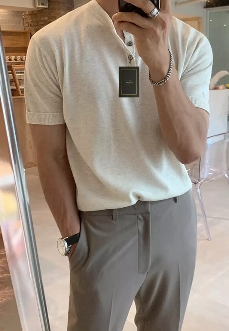 Slim Ice Silk Knit T-shirt‌ ‌MYQ8851