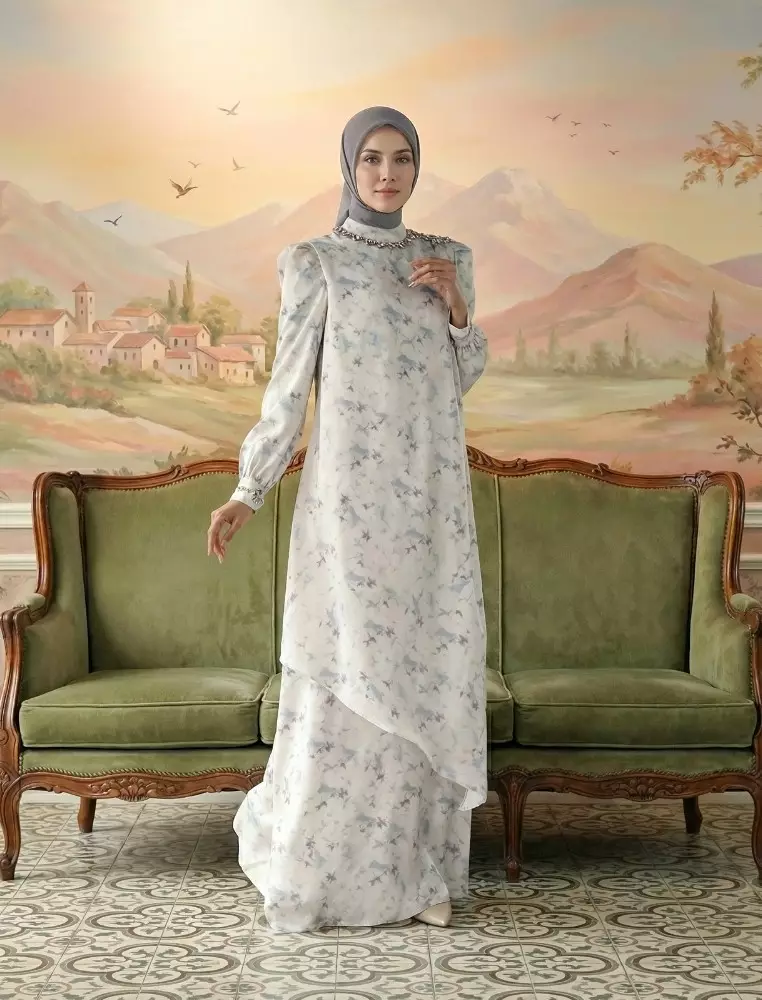 Arshera Dress | Dress Wanita  | Bahan Printed Silk