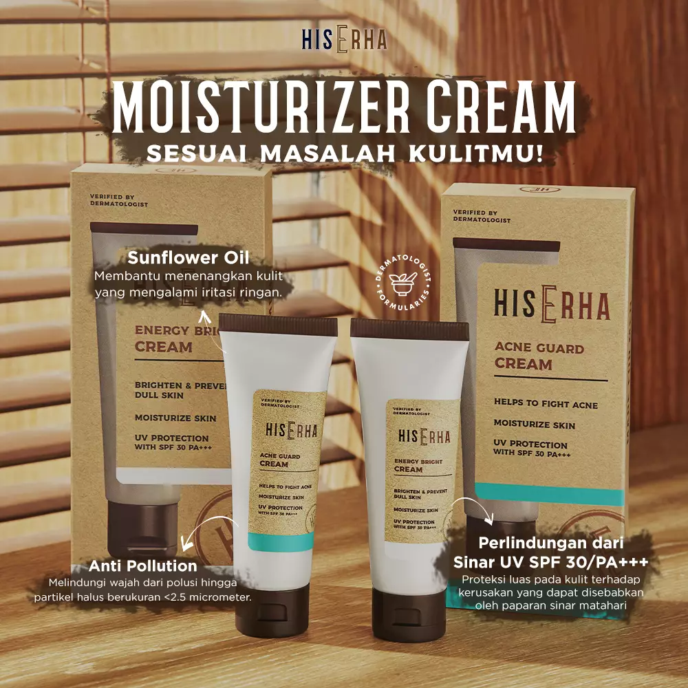 HisErha Sunscreen for Acne – Sunsreen Pelembab SPF 30/PA +++