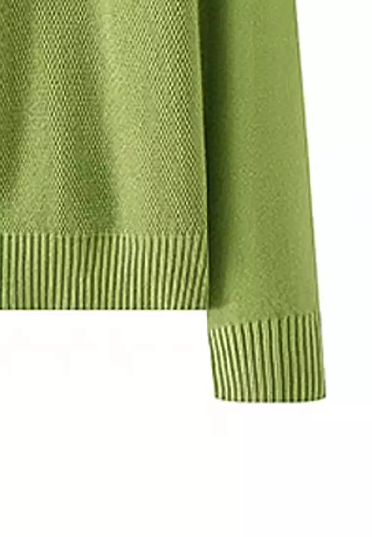 VANSASolid Color Hooded Knitted Sweater VCW-Kw-05232