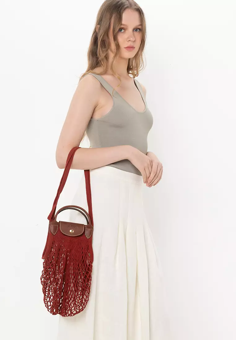 【LONGCHAMP】LE PLIAGE FILET L MESH BAG メッシュバッグ Le Pliage Filet L Mesh bag Black - Canvas | Longchamp CA